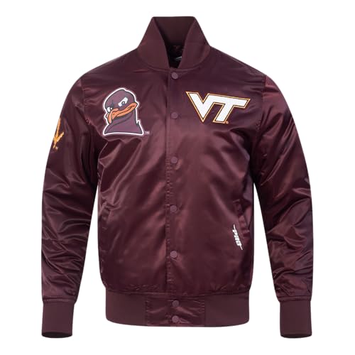 NCAA Men's Classic Chenille Satin Jacket - Virginia Tech Hokies - X-Large