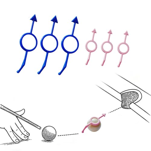 Billiards Aiming Aid Trainer for Children - 3 Blue 1.5" & 3 Pink 0.98" Balls