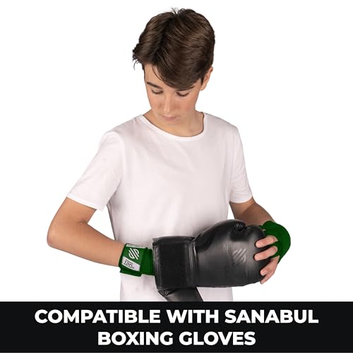 120-Inch Elastic Boxing Hand Wraps - Forest Green