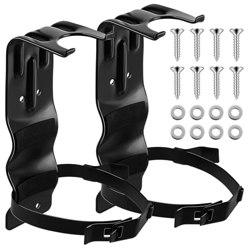 2pcs Home Fire Extinguisher Mount Bracket, 5 LB Metal Truck Fire Extinguisher Mounting Bracket, Mini Extinguishers Mount Holder Kit for Vehicle and Home