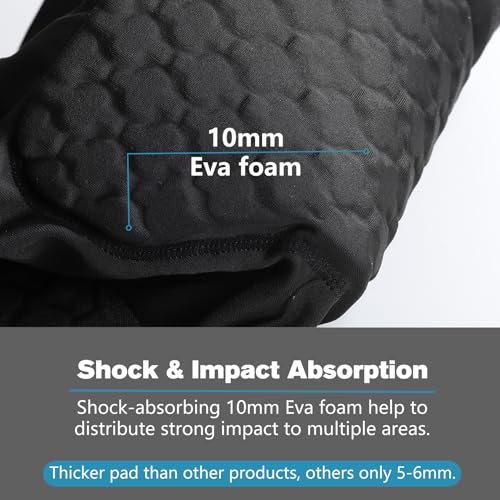 Youth Football Protective Vest Medium with 10mm Impact Pads, Breathable Compression Shirt for Kids