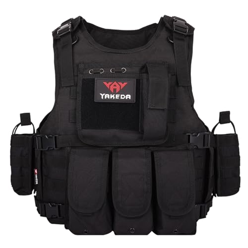 Adjustable Tactical Airsoft Training Vest - One Size Black