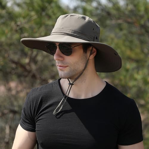 Waterproof Breathable Wide Brim Bucket Sun Hat with UV Protection