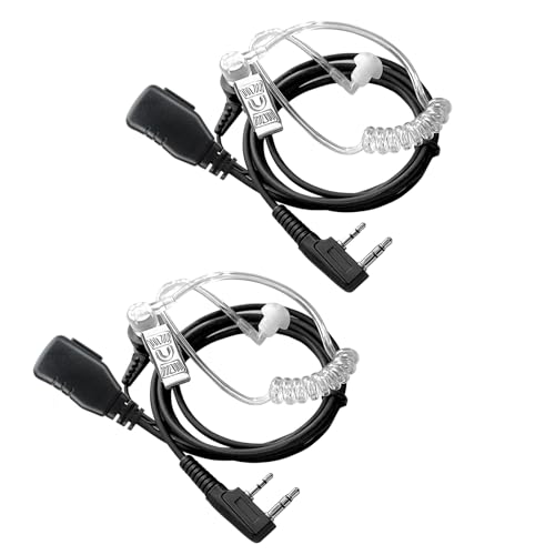 Walkie Talkie Earpiece with Mic - 2 Pack for Two Way Radios