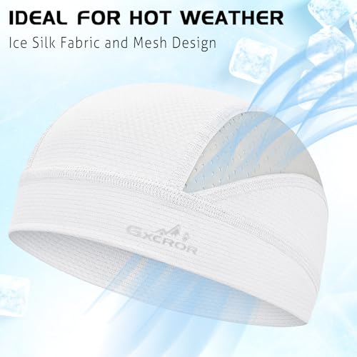 GXCROR Breathable Mesh Skull Cap for Men Women Summer Cycling & Motorcycle Helmet Liners