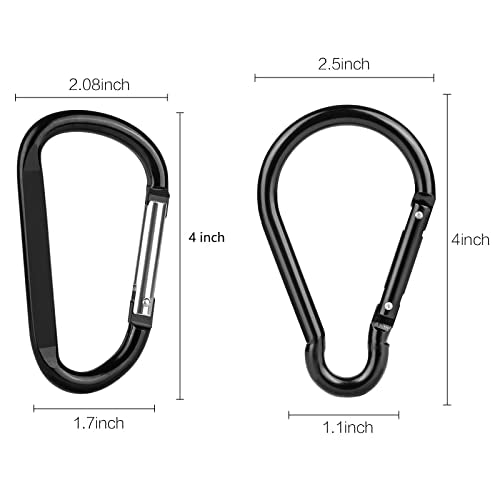 Carabiner Caribeaner Clip,Extra Large 4" Aluminum Carabeaner Keychain