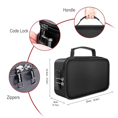 ENGPOW Small Fireproof Bag with Lock,Fireproof Soft Money Organizer Case (9x 5.3 x 3.7 inches),3-Layer Cash Safe Coin Organizer Bag Set Storage for Valuables-Currency,Keys,Card,Passport(2 Pack)