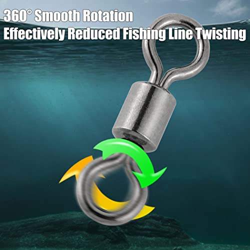 Fishing Micro Swivels - 50 Pack 7mm (20LB) High Strength Connectors