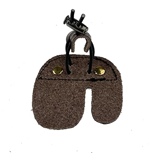 Leather Archery Finger Tabs - 2 Pack, Adjustable Right Hand Protector