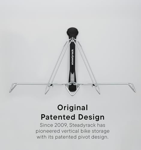 Vertical Bike Wall Rack - Swivel Mount for 24-29 in Wheels - Chrome 1-Pack