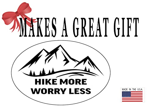 Hike More Worry Less Sticker Decal - Perfect for Cars & Trucks