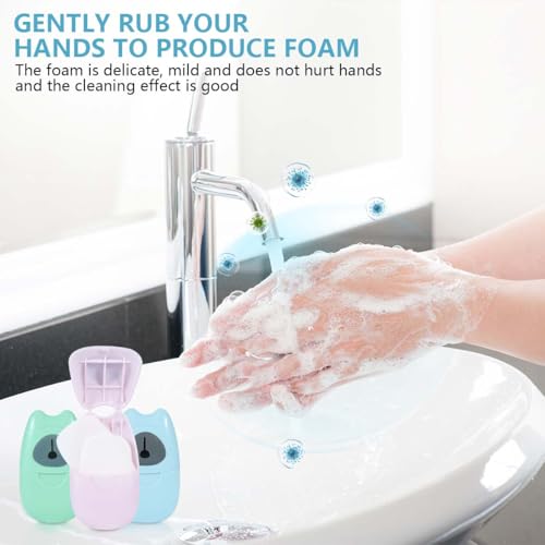 Mini Portable Soap Paper Sheets - 150 Sheets Colorful Set