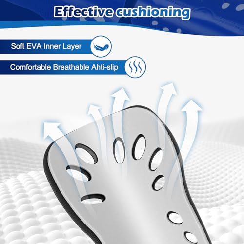 Soccer Shin Guards - Superlight Breathable Protective Gear - Black and White / Large
