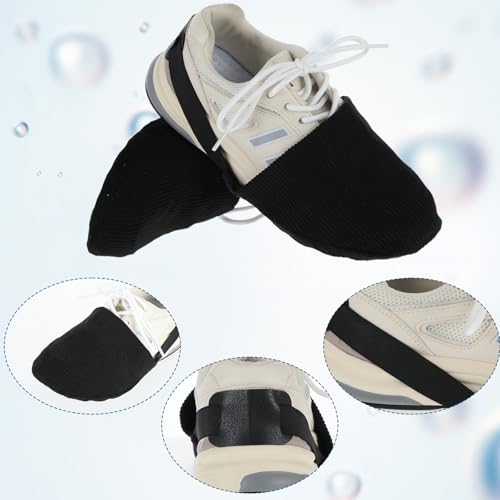 Bowling Shoe Covers - 2-Pack Black Flannel Accessories for Men & Kids
