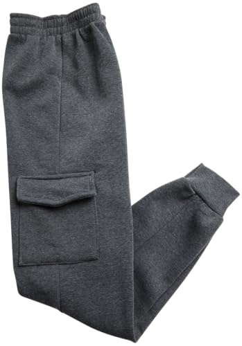 Kids Boys Fleece Sweatsuit Set Hoodie & Cargo Joggers, Activewear