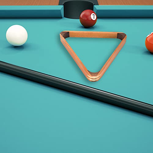 Solid Wood Pool Ball Rack - 2-Tone Oak 8-Ball Triangle