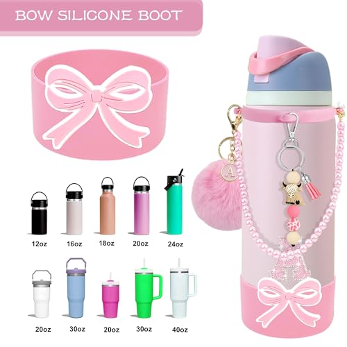 Highland Cow Keychain Set for Owala Bottles - Pink