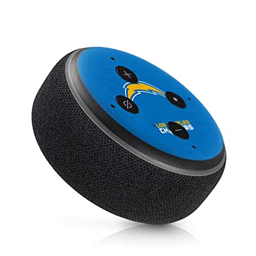 NFL Los Angeles Chargers Decal Skin for Amazon Echo Dot 3 - Distressed Design
