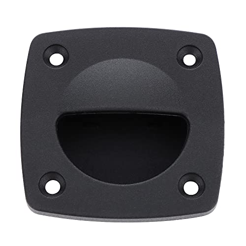 Nylon Square Flush Pull Handle - Marine Grade, Black - 2 Pack