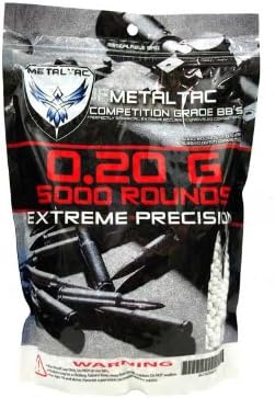 MetalTac Airsoft BBs - .20g Match Grade 6mm Pellets | 10,000 Rounds for Precision Shooting