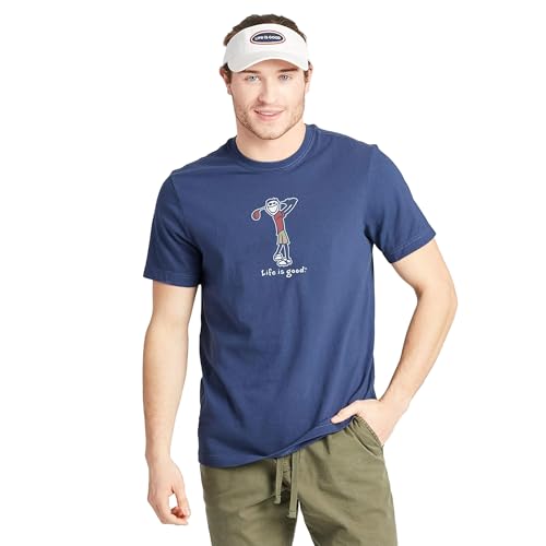Life is Good Men's Crusher Tee Shirt, Short Sleeve Cotton Graphic
