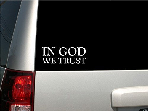 In God We Trust Vinyl Decal - 6-Inch White Weatherproof Sticker