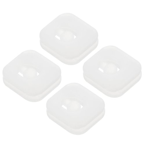 PATIKIL Tennis Vibration Dampener, 4 Pack Square-Shaped Silicone Shock Absorber Racket String Damping for Tennis Racquet, Clear