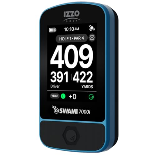 Swami Golf GPS Rangefinder - 2.5” Color Display & Scorekeeper - Blue