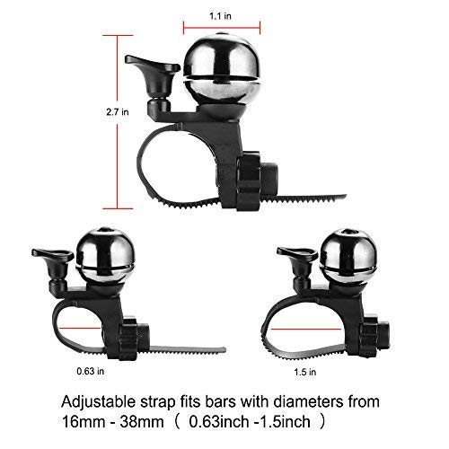 Adjustable Bicycle Bell - Loud & Clear Sound - Titanium Gray