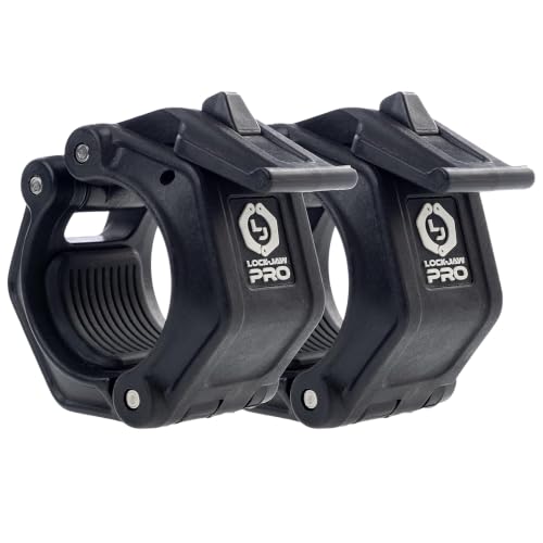 All Black Lock-Jaw PRO 2 2-Inch Olympic Barbell Collars / Clamps