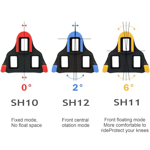 Thinvik SPD-SL 3-Hole Bike Cleats SH11 Blue for Road Shoes Compatible with Shimano Pedals
