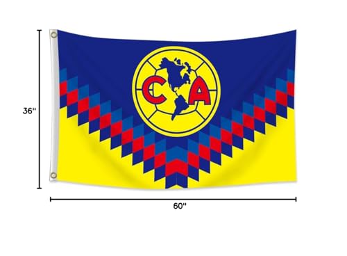 Konern 3x5 ft Double-Sided American Soccer Flag Banner Heavy Duty 150D Polyester
