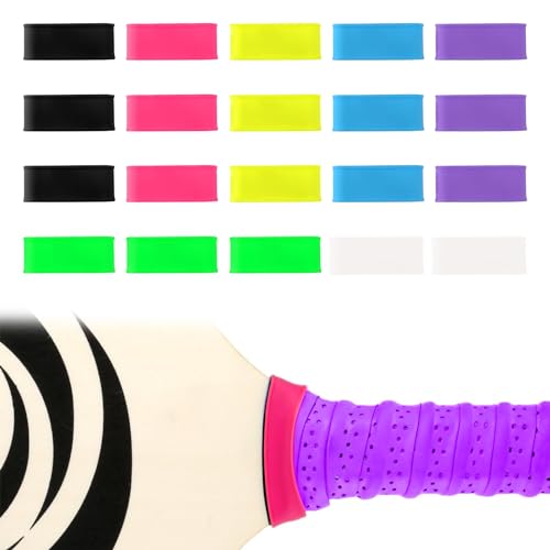 20 Pack Pickleball Paddle Grip Bands - Silicone Racket Tapes