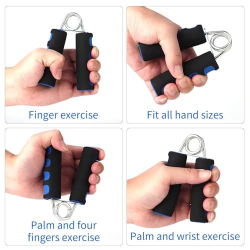 Soft Foam Hand Exerciser Grippers - 2 Piece Set, 20-25KG Resistance