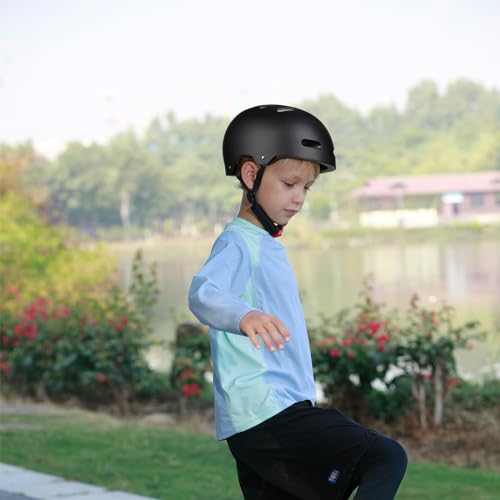 Multi-Sport Helmet - Adjustable Lightweight & Ventilated - Black, Medium (55-58 cm)