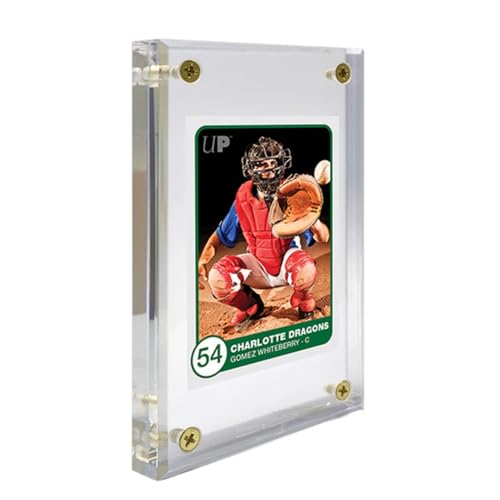 1" Thick Clear Acrylic Trading Card Holder with Screw Closure