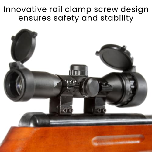 High Profile 1 Inch Dovetail Scope Rings Set - 2 Pcs Black