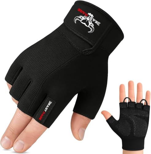 Weight Lifting Gloves for Men & Women - Medium Jet Black