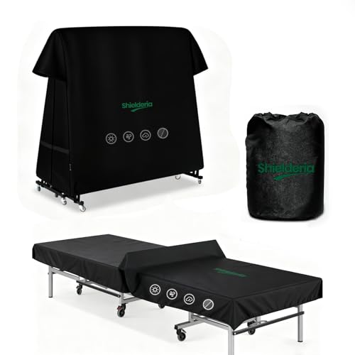 Shielderia Waterproof Ping Pong Table Cover 9x5 FT Heavy Duty Oxford UV Resistant