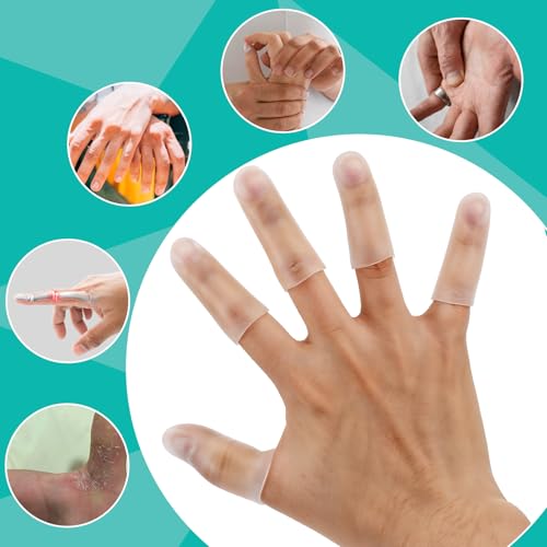 20 Pcs Silicone Gel Finger Protectors - Reusable & Adjustable