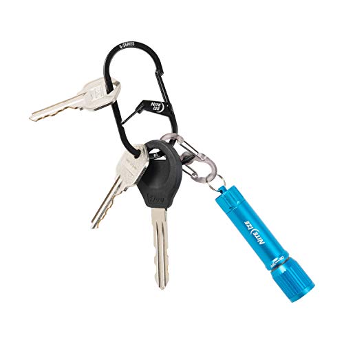 G-Series Dual Chamber Carabiner Keychain, Size #3 - Black Stainless Steel