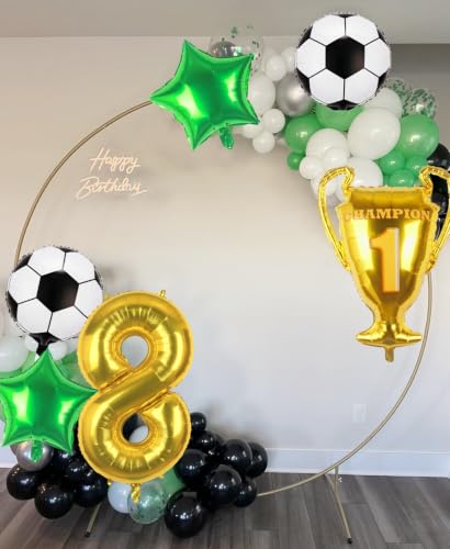 Gold Trophy Balloon Set - Soccer Party Decorations