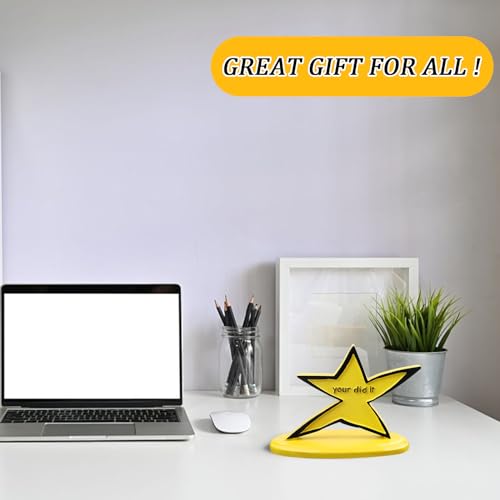 Funny Star Trophy with 'Your Did It' Inscription - Humorous Desk Decor