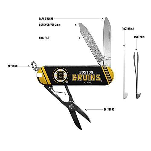 7-Piece Pocket Multi Tool Set - Stainless Steel - Boston Bruins