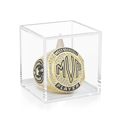 Championship Rings Set - MVP Football, Baseball, Basketball, Soccer Medals with Display Case