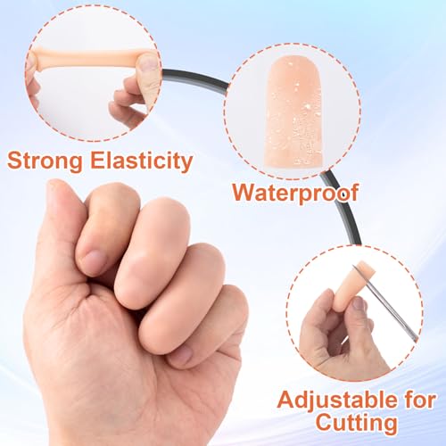 Gel Finger Support Protector Caps - 10pcs Small Beige