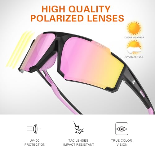 Polarized Sports Sunglasses for Men - Lightweight UV Protection - A06 Yellow