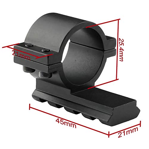 1-Inch Scope Ring Mount with Picatinny Weaver Rail for Tactical Accessories