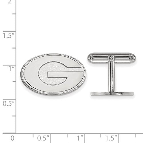 Sterling Silver University of Georgia Cuff Links