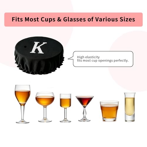 Personalized Drink Covers for Alcohol Protection - Letter K
